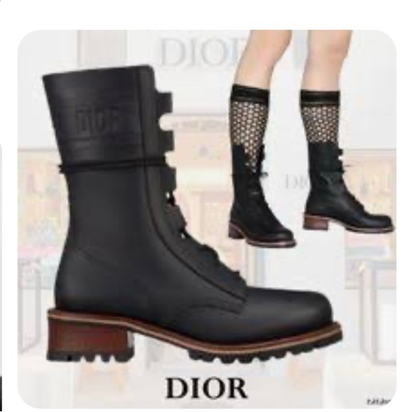 DIOR ANKle lace up Logo boots - Picture 2 of 5
